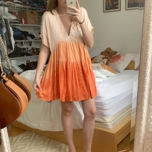 Free People Sun Up Ombré Mini Dress Size Medium